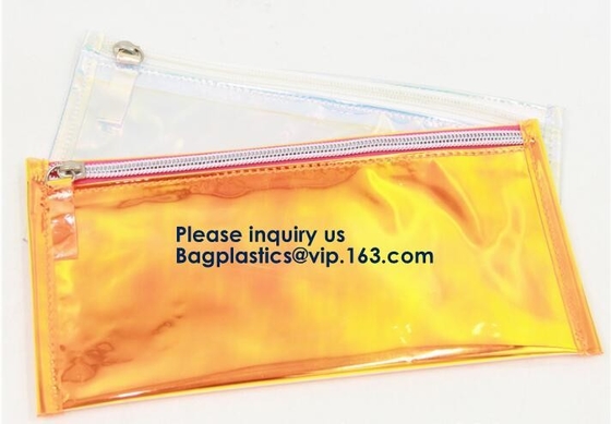 La bolsa de plástico clara transparente con la cremallera, la bolsa de plástico plana del bolso de la cremallera del resbalador del PVC del PVC de la cremallera respetuosa del medio ambiente del resbalador para Docu