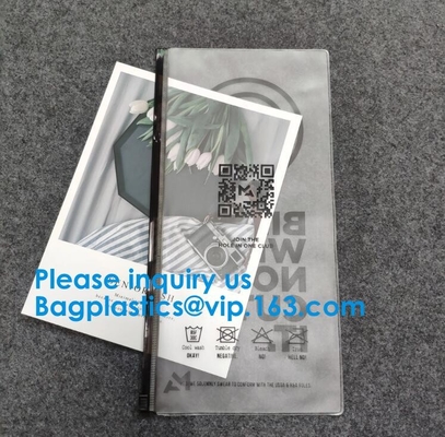 La bolsa de plástico de empaquetado Niza de la camiseta del Pvc Eva Slider Zipper String Biodegradable de Sinicline con los logotipos Logo Printed de encargo