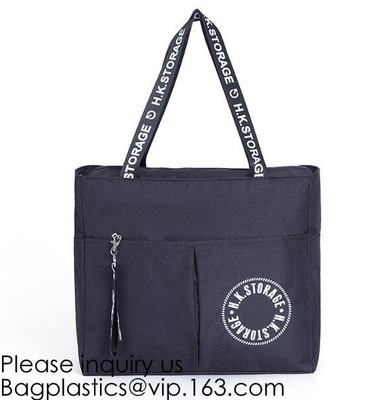 Comprador reutilizable Tote Bags, bolso del promo del plegamiento del poliéster de compras verde barato grande de encargo del comprador del poliéster para W