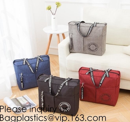 Comprador reutilizable Tote Bags, bolso del promo del plegamiento del poliéster de compras verde barato grande de encargo del comprador del poliéster para W