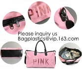 Bolso portátil de las mujeres del color de la prenda impermeable del bolso de la capacidad grande del bolso multifuncional durable de mano de nylon rosado del bolso