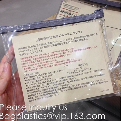 Bolso helado del fichero de documento del Pvc con la cremallera del resbalador, bolso del Pvc k para el fichero y documento, bolso del Pvc k, BAGEASE, BAGPLAS