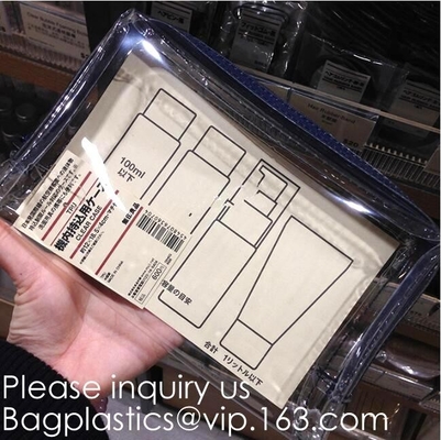 Bolso helado del fichero de documento del Pvc con la cremallera del resbalador, bolso del Pvc k para el fichero y documento, bolso del Pvc k, BAGEASE, BAGPLAS