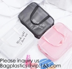 El PVC impermeable del claro de la moda respetuosa del medio ambiente Zippered la bolsa cosmética para el cuarto de baño, laser cosmético del bolso del maquillaje olográfico del PVC
