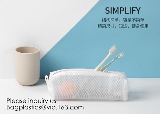 Bolsa cosmética del artículo de tocador de la cremallera del viaje del PVC del claro del maquillaje, bolsa del artículo de tocador del viaje, bolsa olográfica del maquillaje, bagease, bagplast
