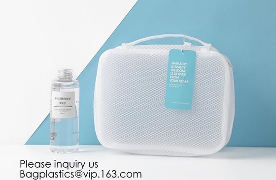 Bolsa cosmética del artículo de tocador de la cremallera del viaje del PVC del claro del maquillaje, bolsa del artículo de tocador del viaje, bolsa olográfica del maquillaje, bagease, bagplast