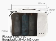Bolsos cosméticos de papel lavables de Tyvek, bolso de moda del maquillaje de la PU del bolso cosmético de papel de Tyvek con la etiqueta privada, bagease, bagplastic
