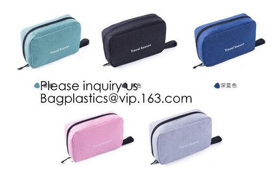 Organizador cosmético Toiletry Bag, bolso cosmético de la lona del viaje del poliéster de los hombres del artículo de tocador del bolso del maquillaje práctico del viaje de la lona de la bolsa
