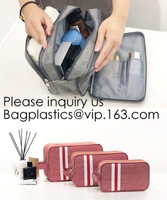 Bolso cosmético del maquillaje de la bolsa de Logo Mini Small Blank Black Cotton del viaje de encargo al por mayor de la lona, bagease, bagplastics pak