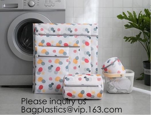 Lavadero Mesh Bags In Bulk, Mesh Drawstring Laundry Bag, cremallera plegable enorme Mesh Wash Laundry Bag del lavado de la ropa interior del viaje
