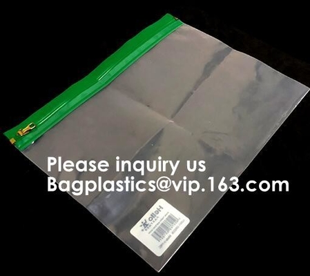 El bolso del documento de la cerradura de la cremallera del PVC de Mesh Clear de la carpeta de archivos de la oficina del resbalador del metal, cartera del fichero de la carpeta relampagó el paquete del bolso del documento de la cerradura