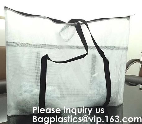 La aduana del proveedor de China imprimió a Tote Mesh Shopping Bags de nylon, bolsos que hacían compras por encargo impresos reciclables, Mesh Shopping