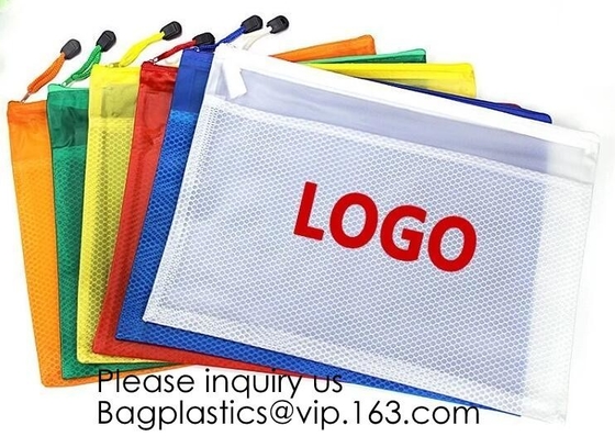 Los efectos de escritorio colorearon los compartimientos de nylon de Mesh Zipper Pencil Bag With de la impresión de encargo de la moda, caja de lápiz de los efectos de escritorio, bagease