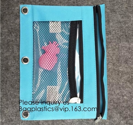 Bolso con la cremallera, bolso de Pen Pencil Case Pouch Stationery del maquillaje, efectos de escritorio del lápiz de los efectos de escritorio de Polyester del estudiante de la caja de la pluma del bolso