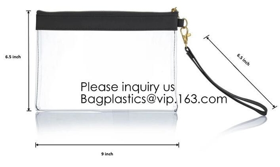 Pequeña prenda impermeable portátil EVA Cosmetic transparente /Make del viaje encima del bolso, empaquetado impermeable transparente respetuoso del medio ambiente de Eva