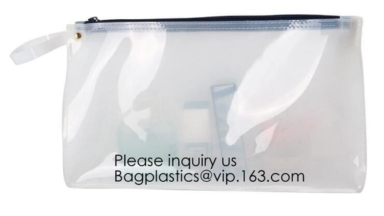 Eco EVA Cosmetic Packaging Zipper Bags material hecha en China, la bolsa de plástico para cosmético/el traje de baño/la bolsa de la cremallera del documento
