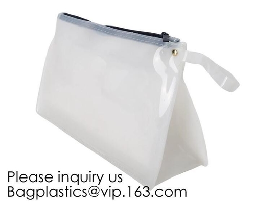Eco EVA Cosmetic Packaging Zipper Bags material hecha en China, la bolsa de plástico para cosmético/el traje de baño/la bolsa de la cremallera del documento