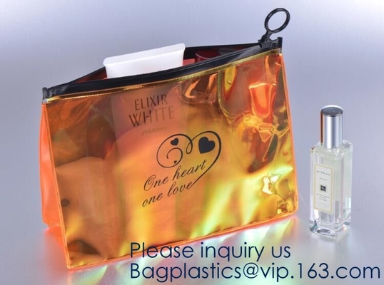 PVC de encargo Jelly Bag Cosmetic Custom Make del nuevo diseño de neón de EVA High Quality Holographic encima del bolso para el PAQUETE de las mujeres BAGEASE