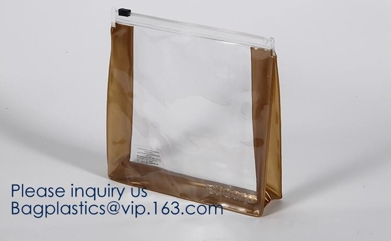 Bolso cosmético transparente amistoso de Eco EVA Zipper Bag Travel Plastic del cuarto de baño, bolso blanco helado del maquillaje de Eva con la cremallera