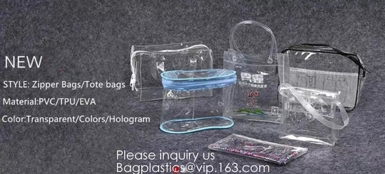 Productos usados diarios que empaquetan a Eva Zipper School Bag, cosmético helado plástico suave respetuoso del medio ambiente EVA Zipper Bags, Bagease