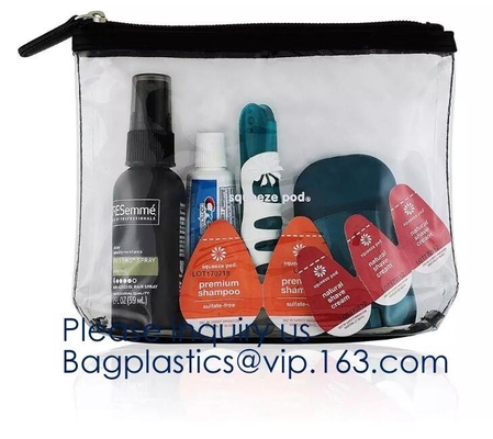 La cerradura de la cremallera del color claramente heló a EVA Wet Bikini Bag blanca, BOLSO COSMÉTICO U del BOLSO de EMBRAGUE de la CARTERA del BOLSO de la CINTURA del BOLSO de la MOCHILA CROSS-BODY