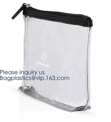 La cerradura de la cremallera del color claramente heló a EVA Wet Bikini Bag blanca, BOLSO COSMÉTICO U del BOLSO de EMBRAGUE de la CARTERA del BOLSO de la CINTURA del BOLSO de la MOCHILA CROSS-BODY