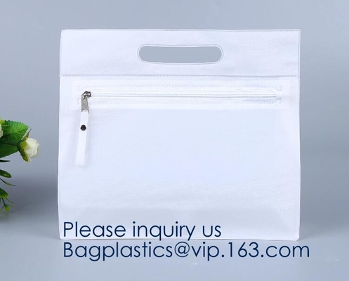 Bolso brillante respetuoso del medio ambiente de la cremallera de la prenda impermeable popular del Pvc/Eva Cosmetic Bag With Zipper, marco EVA Cosmetic Zipper transparente
