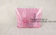 Bolso de burbuja en forma de corazón de la nueva del diseño espuma del Pvc k Epe para el bolso de burbuja plástico cosmético/rosado con el paquete del bagease de la cremallera