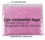 Bolso de burbuja en forma de corazón de la nueva del diseño espuma del Pvc k Epe para el bolso de burbuja plástico cosmético/rosado con el paquete del bagease de la cremallera
