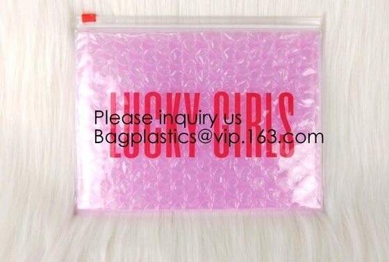 Bolso cosmético con el logotipo de encargo, bolso del PVC de la burbuja plástica al por mayor de la cremallera de burbuja olográfico de k para cosmético/el holograma B