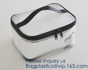 Bolsos cosméticos, organizador impermeable portátil Bags, Mesh Transparent Design Toiletry Bag para las mujeres, rectángulo del maquillaje del viaje
