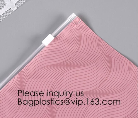 Cierre suave plástico del bolso de Bill Bag Pencil Pouch Pen de las bolsas de la factura de la cremallera del PVC de la prenda impermeable clara del color, Mak del artículo de tocador del viaje