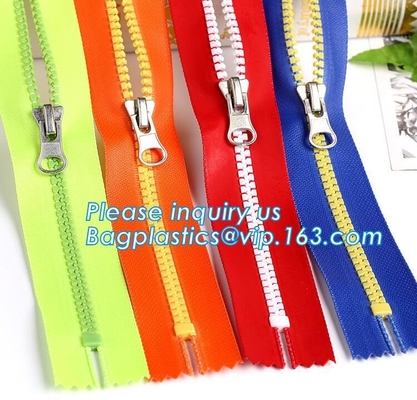 Cremallera impermeable con dos la cremallera abierta del doble apretado plástico de Wate TPU del resbalador para la tienda, cremallera impermeable con el resbalador para