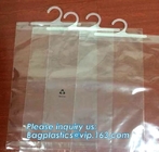 bolso de empaquetado del PVC de la ropa interior biodegradable de la ropa con el bolso del traje de baño del bikini de la exhibición de gancho, ambiental