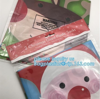 Saco polivinílico gigante de la casa plástica de la Navidad del LDPE para los vagos baratos del bagplastics de Santa Bag de la decoración de la Navidad del precio del bolso de la bici del regalo