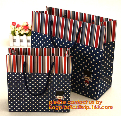Bolsa de papel promocional en el logotipo de lujo del papel y de la hoja, bolsa de papel del regalo de la moda con la manija de la cinta, diseño especial pap de la manija