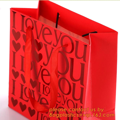 la bolsa de papel del perfume, el bolso de empaquetado de papel para compone, las bolsas de papel por encargo, bolsas de papel de empaquetado de encargo con el lazo,
