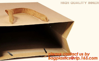 bolsa de papel marrón de Kraft de la categoría alimenticia 70g con la impresión modificada para requisitos particulares del logotipo, bolsa de papel inferior del pellizco, bolsa de papel impermeable a la grasa con L