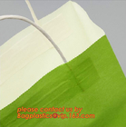 Bolso de lujo con la manija de la cuerda, bolsa del partido de la bolsa del bolso de Matt Stripe Pattern Paper Gift de las compras del papel de la marca con h