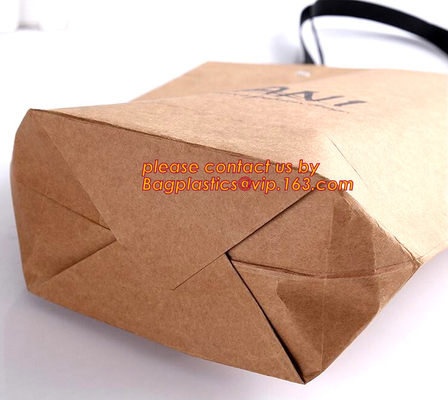 cree el portador de empaquetado impreso que las compras le agradecen bolsa de papel con su propio logotipo, bagease de la bolsa de papel para requisitos particulares del regalo de lujo