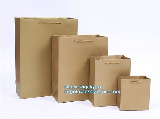 Bolsas de papel de lujo de lujo, bolsas de papel laminadas de lujo con el logotipo impreso, la Navidad brillante brillante decorativa