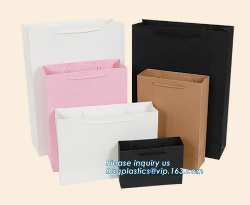 Bolsas de papel de lujo de lujo, bolsas de papel laminadas de lujo con el logotipo impreso, la Navidad brillante brillante decorativa