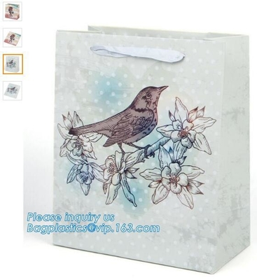 Bolsas de lujo de papel de las mejores compras por encargo de la calidad con la cinta, hoja elegante que sella la bolsa de papel S de lujo