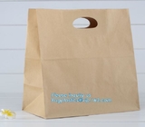 Bolso de papel de lujo del portador, bolsa de papel de Kraft con la manija para la venta al por mayor del regalo, Matt Gold Shopping Retail