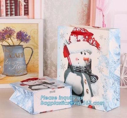 Bolsos blancos plegables de la invitación de la boda del color de los bolsos naturales de lujo de encargo de la textura, Wi de lujo de Kraft del portador del regalo de la mercancía