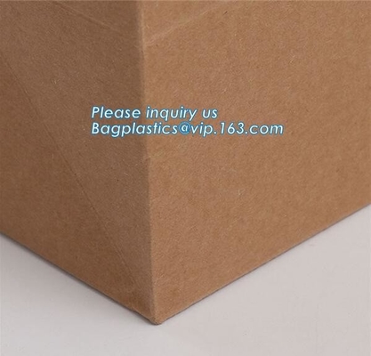 Bolsa de papel impresa simple personalizada de lujo de la aduana de la laminación brillante con la manija, prin de lujo del lema de la marca de Brown