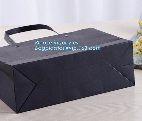 Bolsa de lujo del caramelo del regalo del papel que se casa con la manija de la cinta, vagos de lujo de impresión de encargo respetuosos del medio ambiente del portador del vino del papel