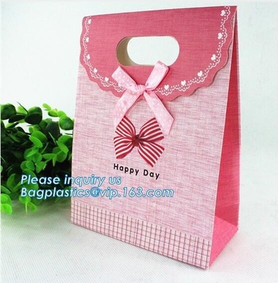Bolso de compras verde de lujo de las bolsas de papel de la manija de la cuerda con Logo Printable, empaquetando, venta caliente Art Paper Gift Bag For cualquier Produ