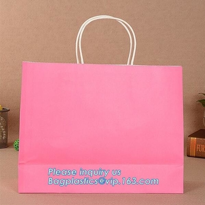 bolsa de sellado caliente de lujo de la flor de papel de la suposición del logotipo, bolsas de papel del regalo con las manijas de la cuerda en grande/el medio/SM
