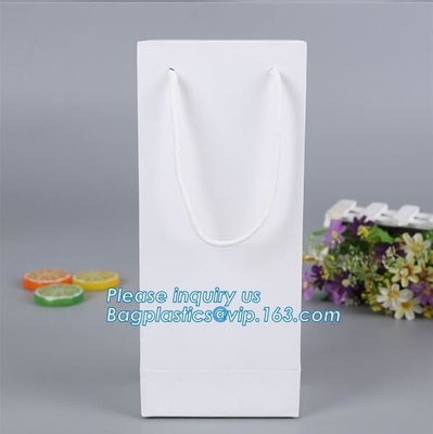 Bolsa de papel con la manija de la cinta, bolsa fantástica para tomar los tallarines con las manijas, bolsos que hacen compras de papel, regalo pac
